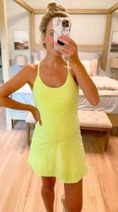 OUTDOOR VOICES The Exercise Dress in Margarita Neon Yellow Green Size Medium