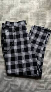 Plaid Pants With Chain