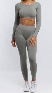 ECHT Leggings AND Long sleeve Set - Stone Grey (Arise Scrunch V3)