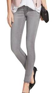 Grey Denim Skinny Jeans Mid Rise Stretch Denim Jean