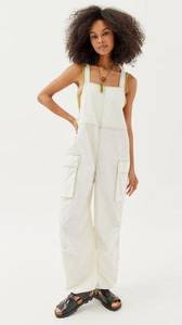 Urban Outfitters CYNTHIA CARGO JUMPSUIT IN WHITE