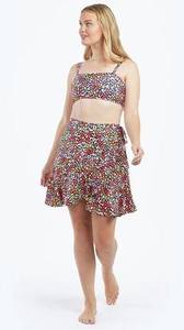 The Short Beach to Brunch Wrap Skirt Size 1X Multicolor Leopard