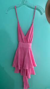 Pink Tie Front Romper