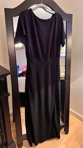 NEW Black Career Casual Maxi Dress Career L NO BELT