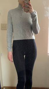 Brandy Melville Cropped Quarter Zip Sweater