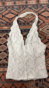 Urban Outfitters Kimchi Blue White Scalloped Lace sleeveless Top / Size XS