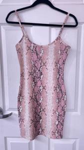 Pink Snake Print Dress