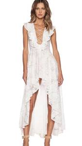 X Revolve Secret Garden High Low Lace Ruffle Dress Small