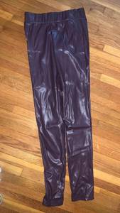 Francesca's Purple Faux Leather Pants