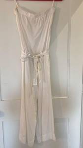 Cloth & Stone  white linen jumpsuit