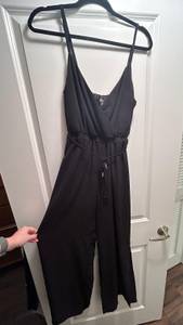 Black Plunging Jumpsuit