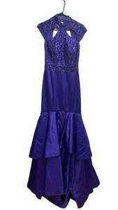 Angela & Alison Fit & Flare Gown Dress Purple Womens Size 10 nwot prom gala