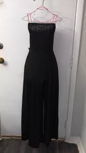 Black Strapless Wideleg Jumpsuit  Size M