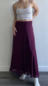 Purple Flowy Maxi Skirt