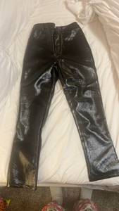 Black Leather Jeans