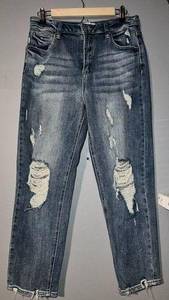 Boutique RISEN Distressed Straight Leg Jeans