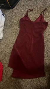 Sparkly Dress Burgundy