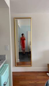 SheIn Halter Tie Printed Orange Dress Boho
