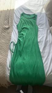 Boutique Cut Out Green Dress