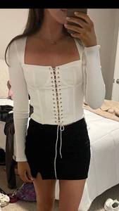 I am gia I. Am. Gia. Long sleeve Corset Top