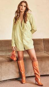 Pretty Little Thing  Sage Green Oversized Blazer Dress