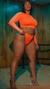 🧡adidas xIVY PARK Solar Orange Snap Bikini Bottom