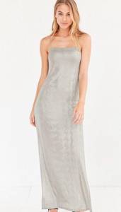 Urban Outfitters Posh Metallic Maxi Slip Dress