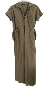 Twill Utility Jumpsuit Olive Size S New Reg $93.95