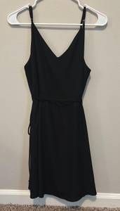 Black Wrap Around Graduation Dress 