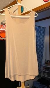Tan Tank Dress Shirt/mini Dress 