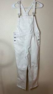 J Brand white Jules Overalls Small FLAWED