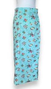 Handmade Star Wars Skirt Column Blue Tropical Floral Detail X-Wing R2D2 Maxi