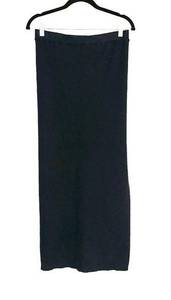 Brochu Walker Merino Wool Blend Pull On Navy Midi Skirt MEDIUM