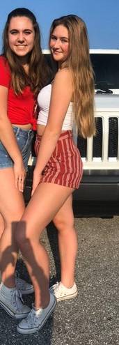 Forever 21 Red And White Striped Shorts