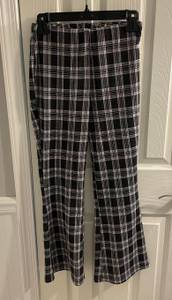 Plaid Flare Pants NWT