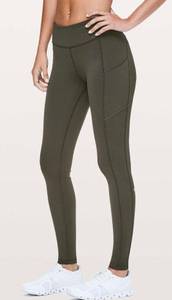 Lululemon Speed Up Tight Leggings 28” Dark Olive Second Release Womens Size 4