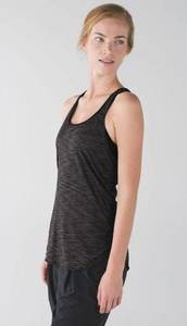 Lululemon  What the Sport Singlet II Heathered Black 10