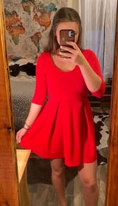 Rue 21 Red Long Sleeve Dress