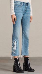 All Saints Mazzy Embroidered Blue Jeans W29