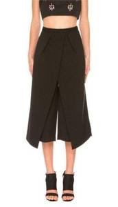 Keepsake The Label NWT All I Want Layered Culottes Wide Leg Trouser Black Size S