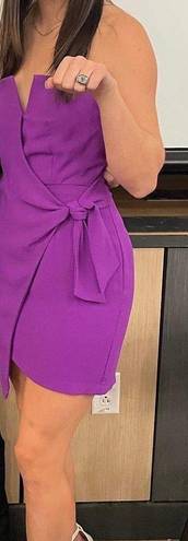 4S13NNA Strapless Purple Dress