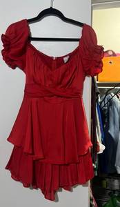 Red Gameday Romper