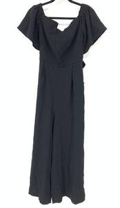 Karen Millen Women's Approx Size S Black Jumpsuit Butterfly Sleeve Tie Back