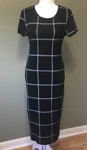 Plaid midi dress