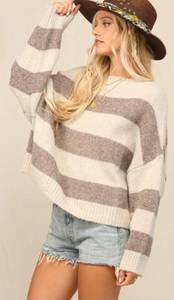 Brown Striped Sweater