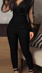 Black Glitter Jumpsuit