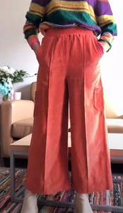 Drapey Corduroy Wide Leg Pants