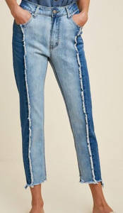 Two Tone Fray Jeans