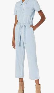 ELLA MOSS Woman’s  Relaxed Fit Belted Denim Jumpsuit. Size: 30 Color:Lilah