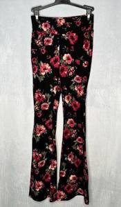 No Boundaries  Pants Flare Bootcut Floral Black Leggings S